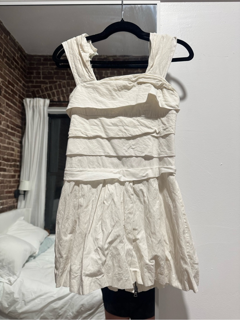Alice + Olivia Off-White Tiered Mini tunic / Dress